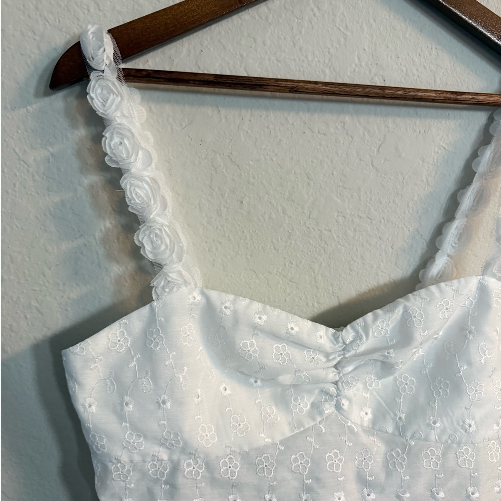 Princess Polly Franca White Floral Embroidered Women's Top - Picture 8 of 11